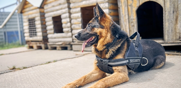 dog Temporary Construction security